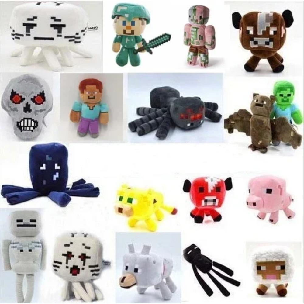 My World Creeper Stuffed Plush Toy Doll Zombie Bat Squid Mooshroom NEW Enderman Ocelot Steve Baby Sheep Kid Birthday Gift Toys