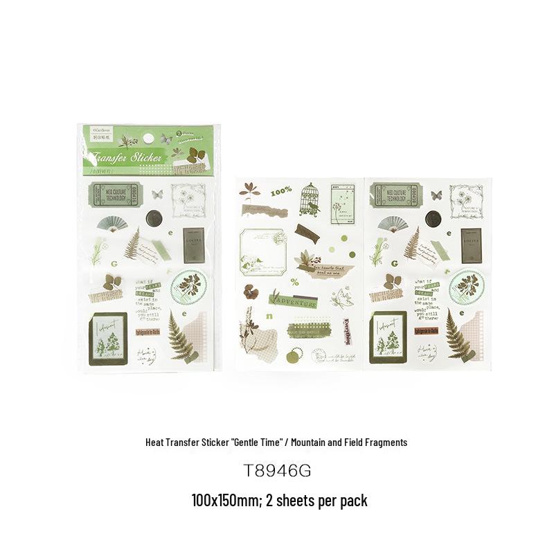 Letter Lover Heat Transfer Stickers: Gentle Time Series Planner DIY Gifts & Decorative Art