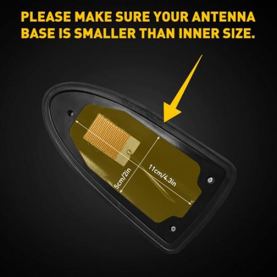 Carbon Fiber Antenna Car Roof Shark Fin Aerial Antenna AM/FM Signal Radio Aerial