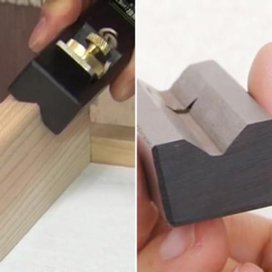 KAKURI Ebony Plane with Storage Mini Plane for Fine and Other Cutting Model 41662 Case, No. 13, 60-Degree Chamfering, Carving, DIY, Woodworking,