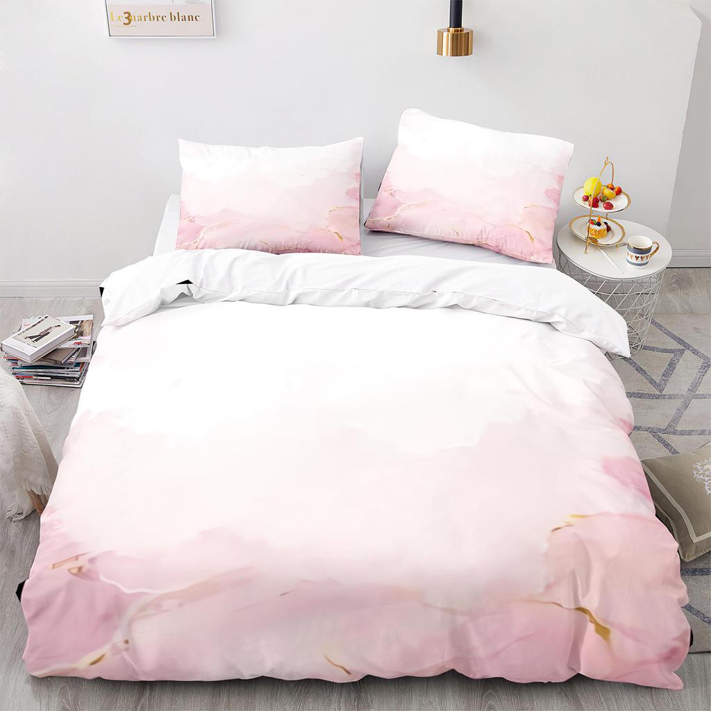 Bed Three-Piece Set 3D Three-Piece Set Size Marble Quilt Cover Printing