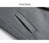 Men's Mid-Length Single-Breasted Wool Trench Coat - Youthful Autumn/Winter Outerwear
