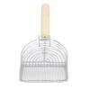 Cat Litter Scoop Grid Oval Mesh Sifting Ergonomic Handle Stainless Steel Kitten Litter Shovel for