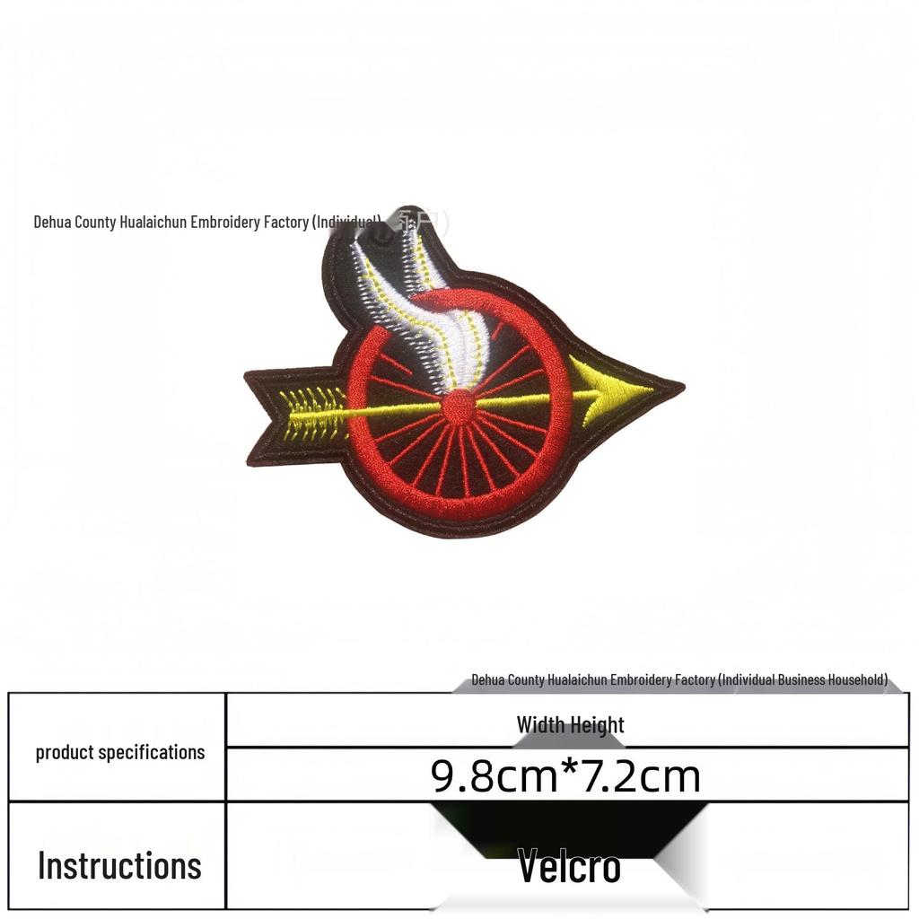 European & American Creative Velcro Patch: Round Embroidered National Flag Arm Badge Morale Appliqué