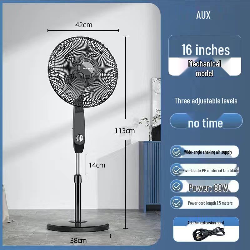 Remote Controlled Quiet Oscillating Floor Fan for Home or Office