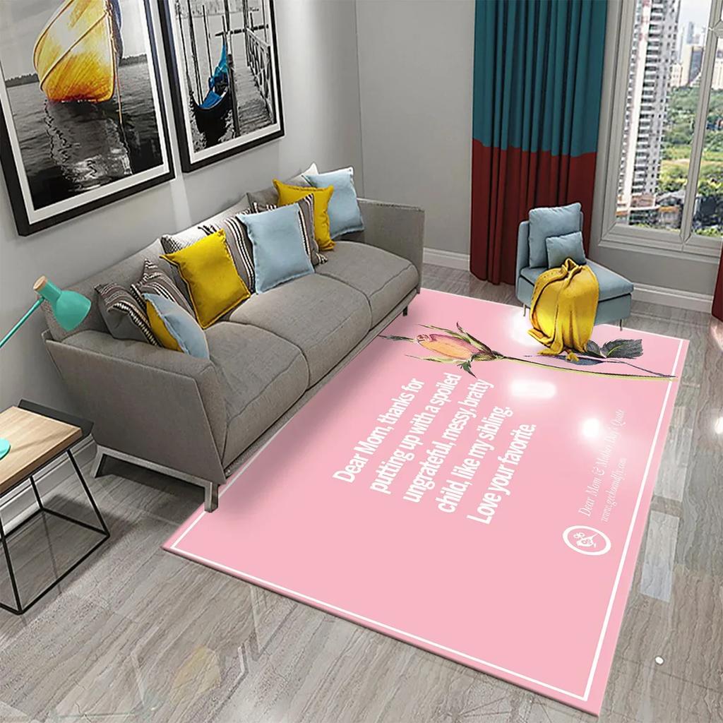 Mother's Day Carpet for Kitchen Bathroom Entrance Non-slip Carpet Living Room Bedroom Decor Rug Mother's Day Gift Festival Gifts