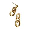 18K Gold Plated French Retro Titanium Steel Earrings: Blogger-Endorsed Heavyweight Ear Studs in High-Cold Style
