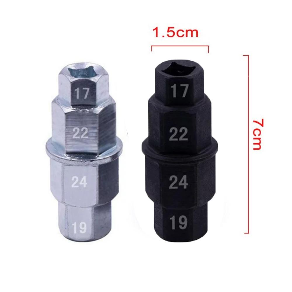 Motorcycle 17 19 22 24mm Front Rear Wheel Axle Hex Spindle Driver Multifunction Removal Tool