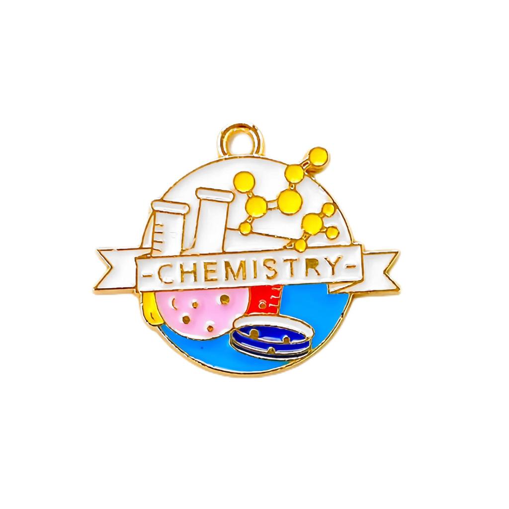 DNA Academy Microscope Keychain Charms: Alloy Jewelry Accessories & Bag Pendants