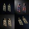 Digital Heart Earrings With Cubic Zirconia For Womens Gift Jewelry