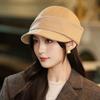 Vše ladí Vlněný Plisovaný Teplý Baret pro Dámský Podzim a Zimu Nový Ležérní Větruodolný Jezdecký Klobouk Zvýrazňující Obličej Zvýrazňující Klobouk Newsboy