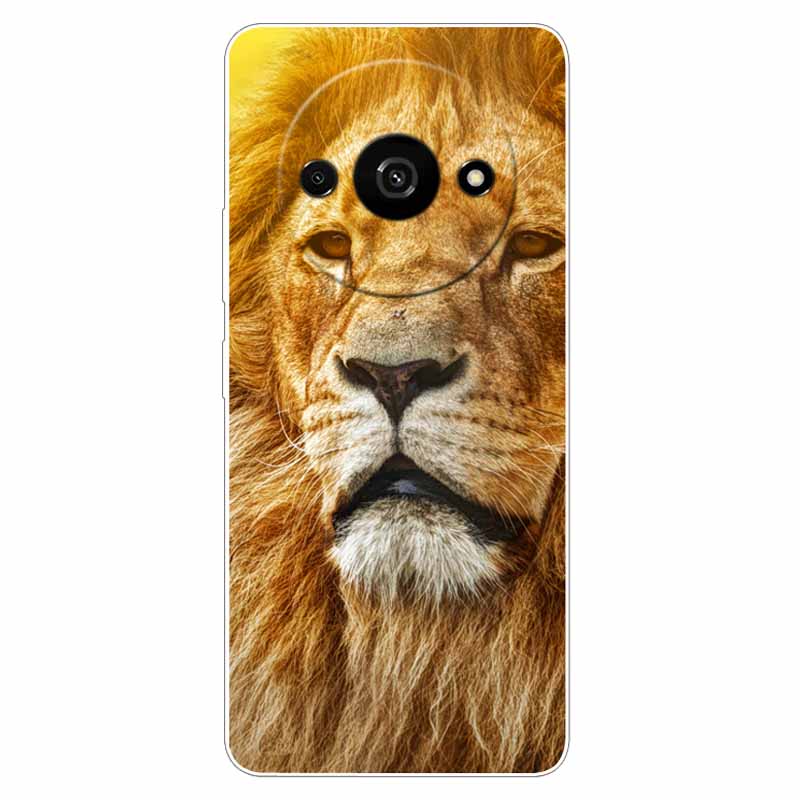 Clear Silicone Cover For Xiaomi Poco C61 Case Owl Lion TPU Printed Cover for Xiaomi Poco C61 C 61 Cases Luxury PocoC61 Phone Bag