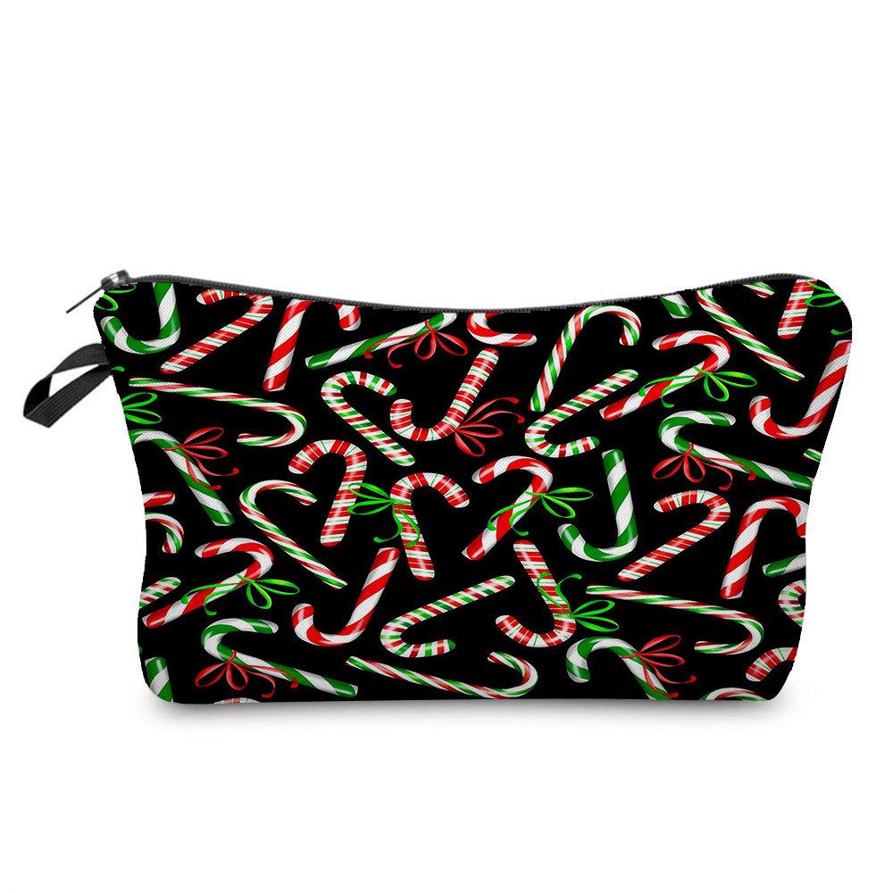 Women Snowman Print Cosmetic Bag Toiletries Organize Travel Storage Case 6766