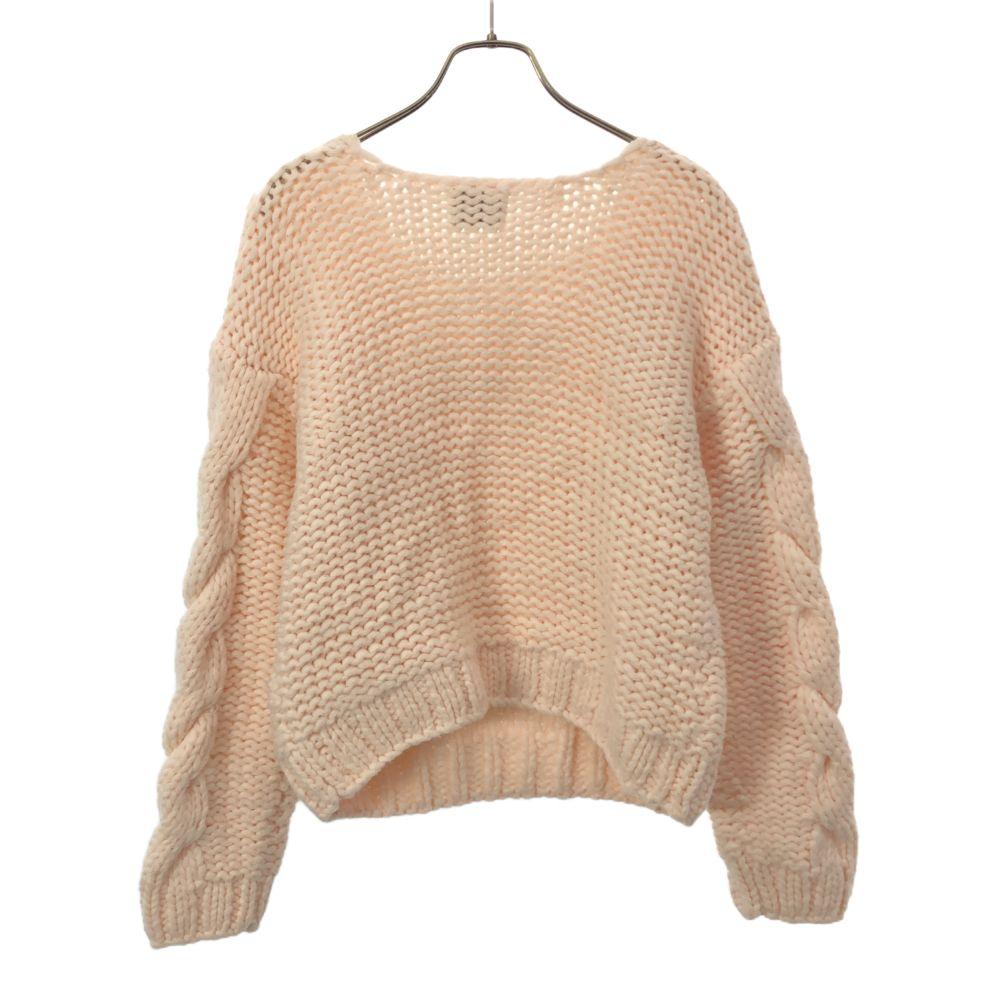 eimy istoire Long sleeve Short length chunky knit FREE pink sweater Women Used