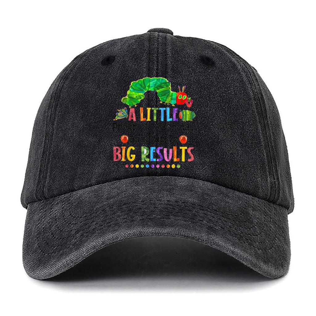 Velmi hladová housenka Grafická kšiltovka Retro kreslená estetika Hudba Dámská Unisex Letní Baseballová kšiltovka Vintage styl Unisex