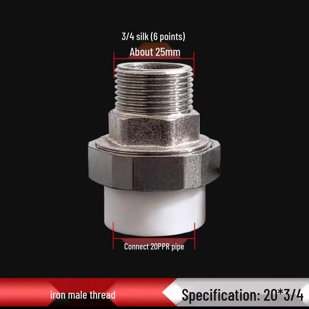 PPR Měď Železo Šroubení, Vnitřní & Vnější Závit, 20-110mm, Oboustranný PPR Železný Konektor