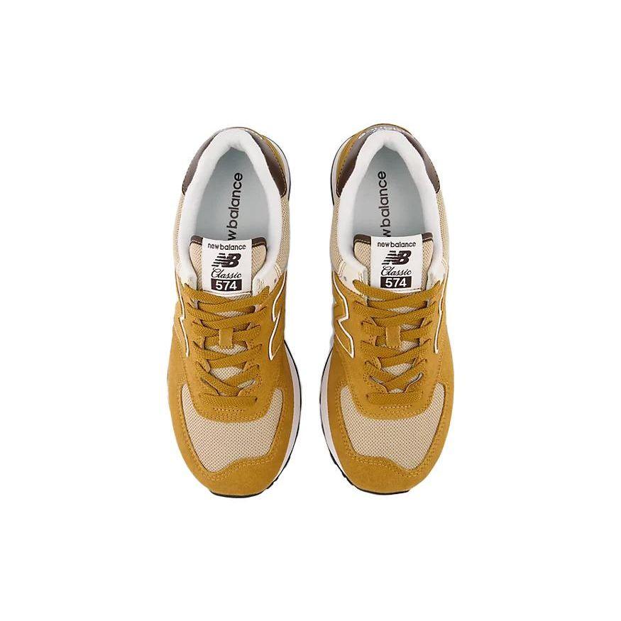 New Balance Nb 574 Retro Comfortable Low Top Casual Running Shoes Unisex Sneaker Yellow White U574OS2