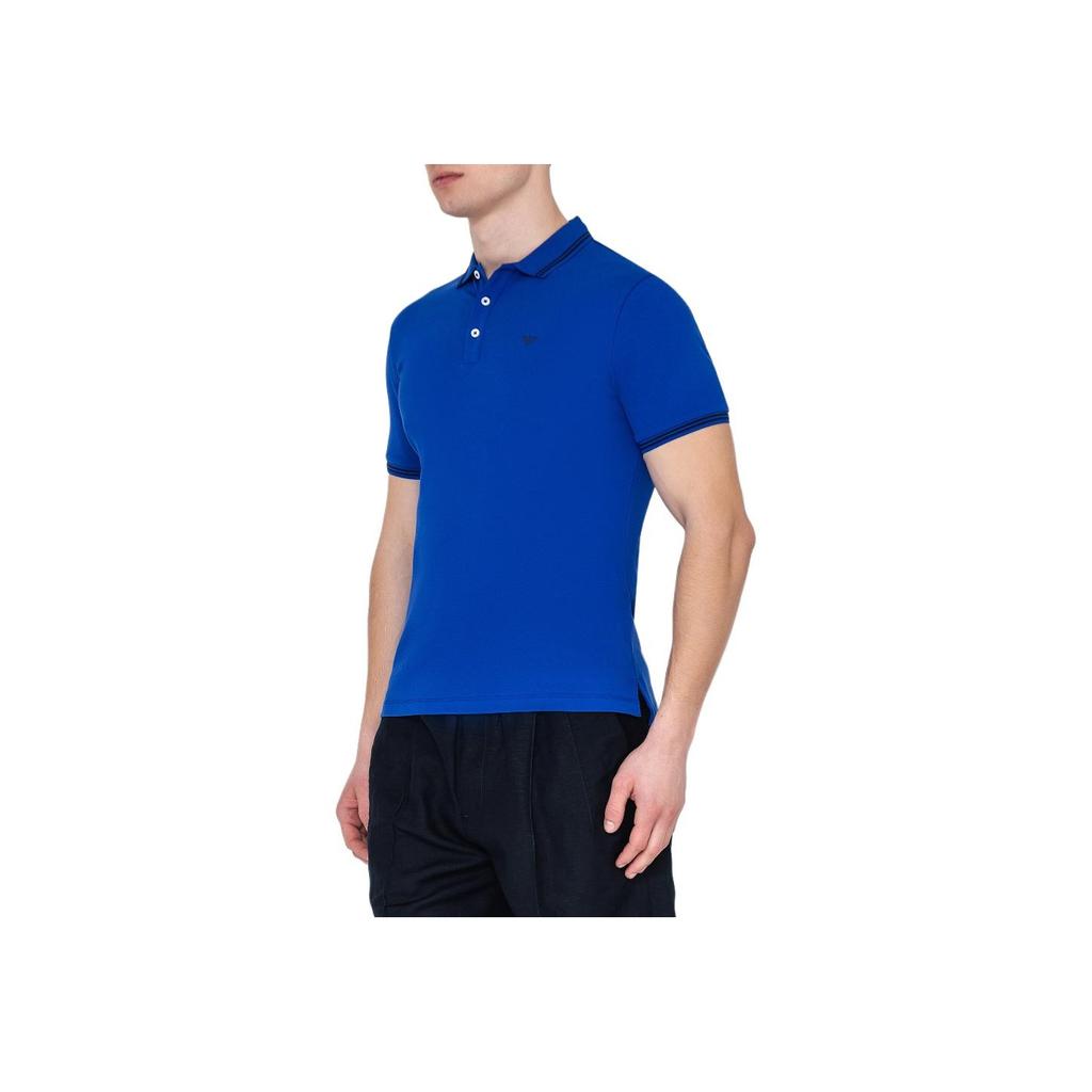 Emporio Armani Cotton Polo Shirt Men Tops Dark-Blue 8N1F30-1JPTZ-0945