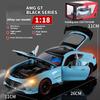 1/18 BENZ AMG cool sports car alloy model, cool sound and light, simulated interior, restore details, exquisite desktop ornaments