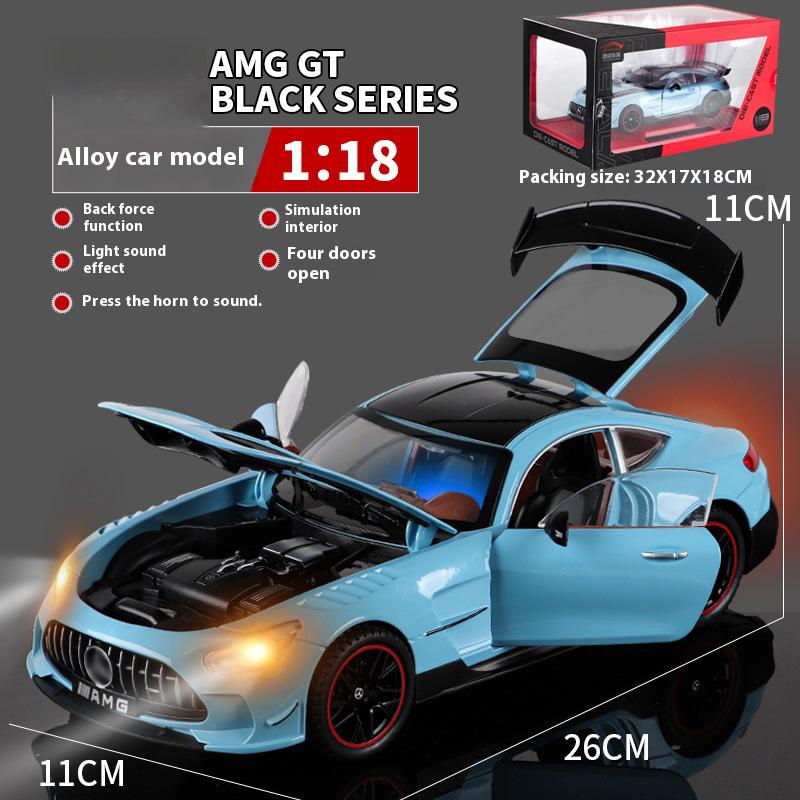 1/18 BENZ AMG cool sports car alloy model, cool sound and light, simulated interior, restore details, exquisite desktop ornaments