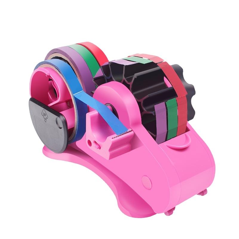 RubySub New Multifunction Decorative Gummed Tape Dispenser Heat Tape Cutting Dispenser розовый