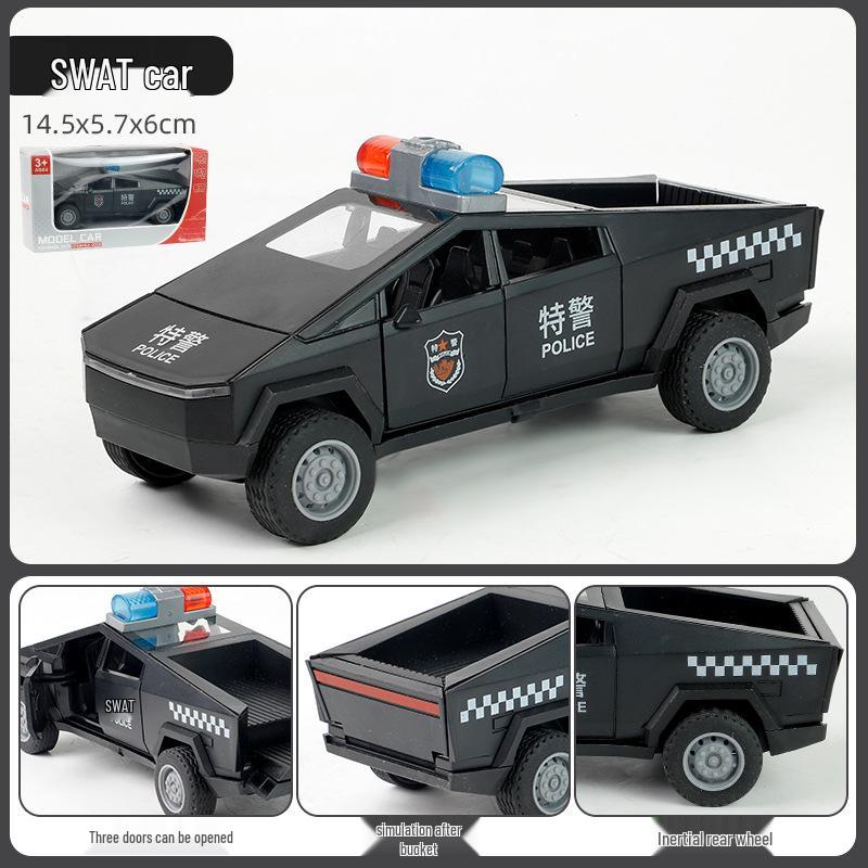 Inertia Action Vehicle Set: Openable Door Ambulance, Police Car, SWAT, Fire Truck Model Toy for 3+ Boys - Tesla TSL Inspired