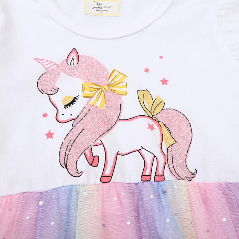 2025 Spring-Autumn Girls' Mesh Dresses: European & American Style, Cross-Border Children's Clothing