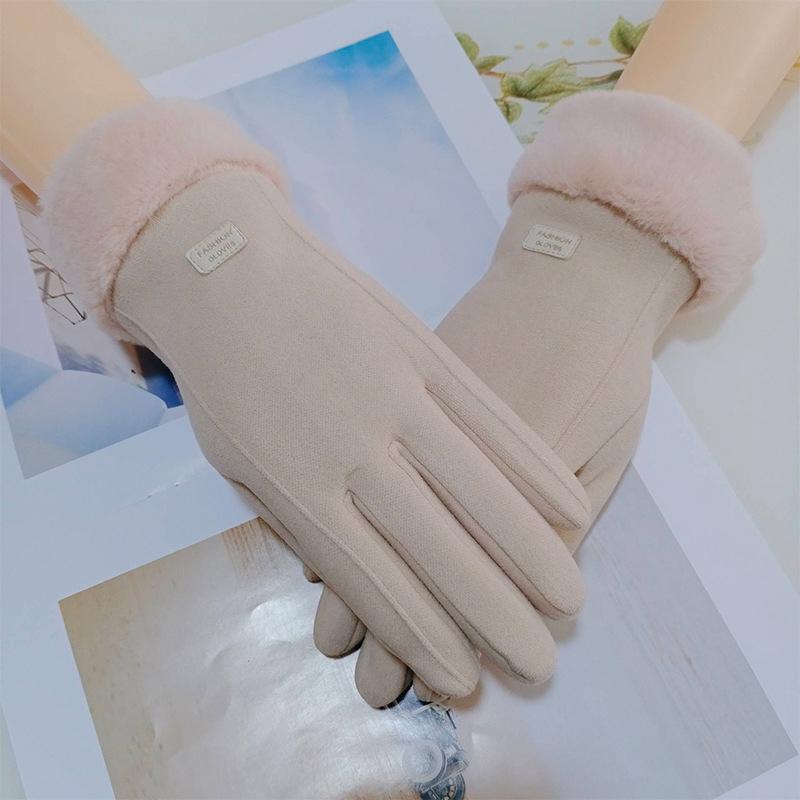 Herbst- und Winter-Outdoor-Radhandschuhe Winddicht Kältefest Warm Touchscreen Fünffinger-Fahr- und Radsport-Sporthandschuhe