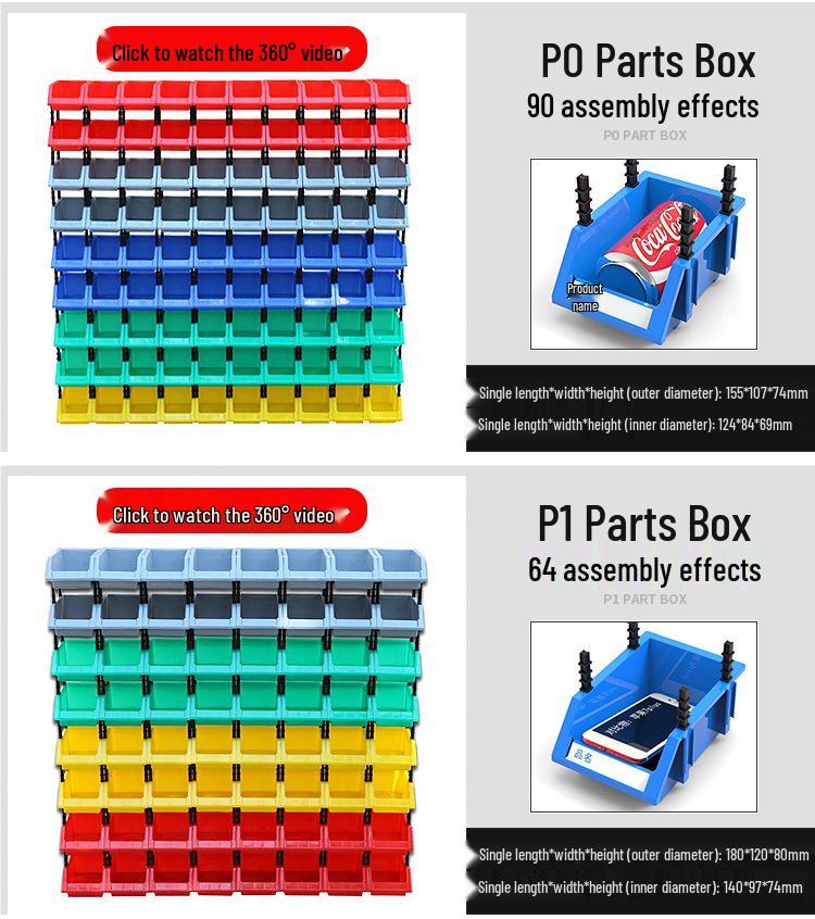 Plastic Component Storage Box with Adjustable Sections