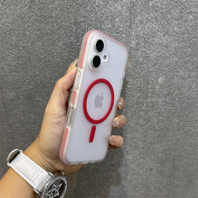 Bonbon-Farbkontrast für Armband-Hülle für Für Iphone 16 14 1 Pro Max Plus 13 12 Lanyard Mattierte Harte Stoßfeste Abdeckung