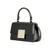 Tory Burch Bon Bon Metal Square Double T Logo Flap Removable Shoulder Strap Leather Mini Shoulder Crossbody Bag Women Bags Black 148865-001