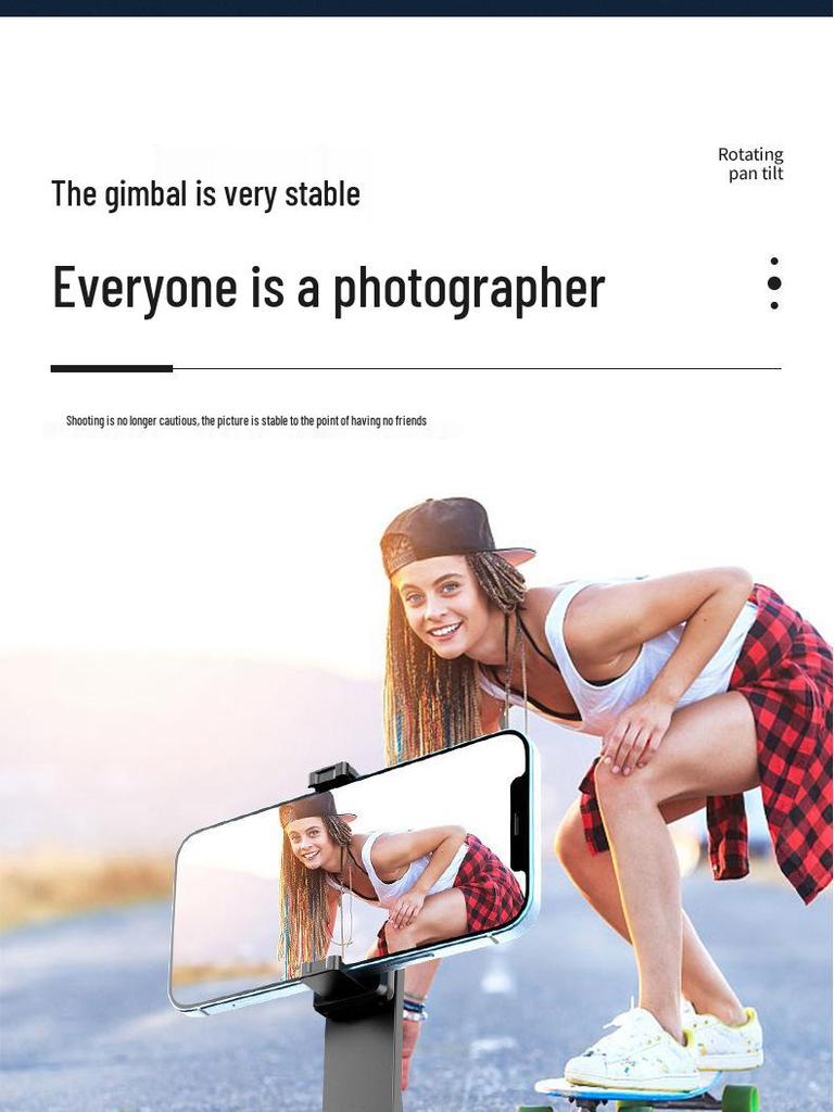 1.8m P185 Anti-Shake Stabilizer Gimbal for GoPro - Multi-Function Selfie Stick & Aluminum Alloy Tripod for Live Broadcast