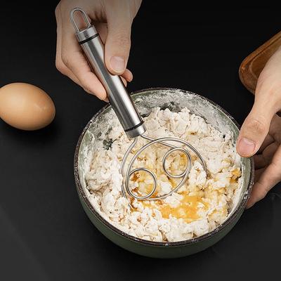 Household Stainless Steel Dough Mixing Tools, Flour Mixer, Manual Dough Mixing Stick, Kitchen Egg Whisk