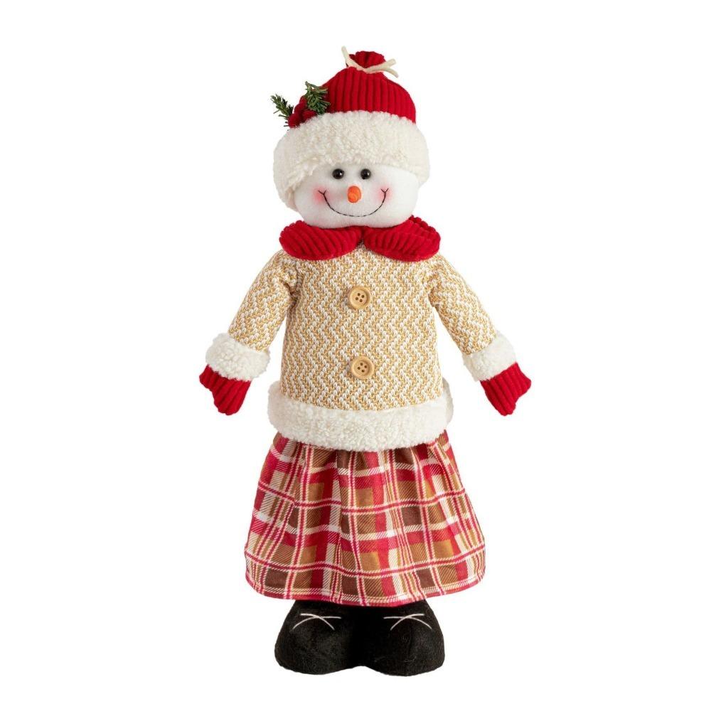 Extendable Legs Christmas Snowman Ornament Space-Saving Retractable Standing Doll Home Decor