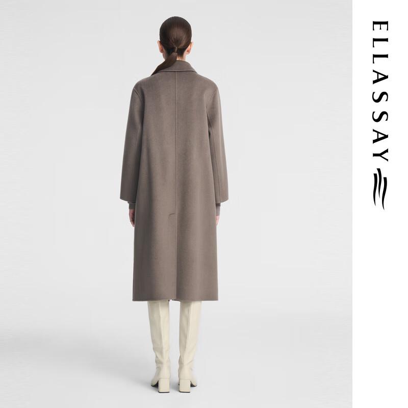 ELLASSAY Women's 100% Cashmere Belted Long Coat