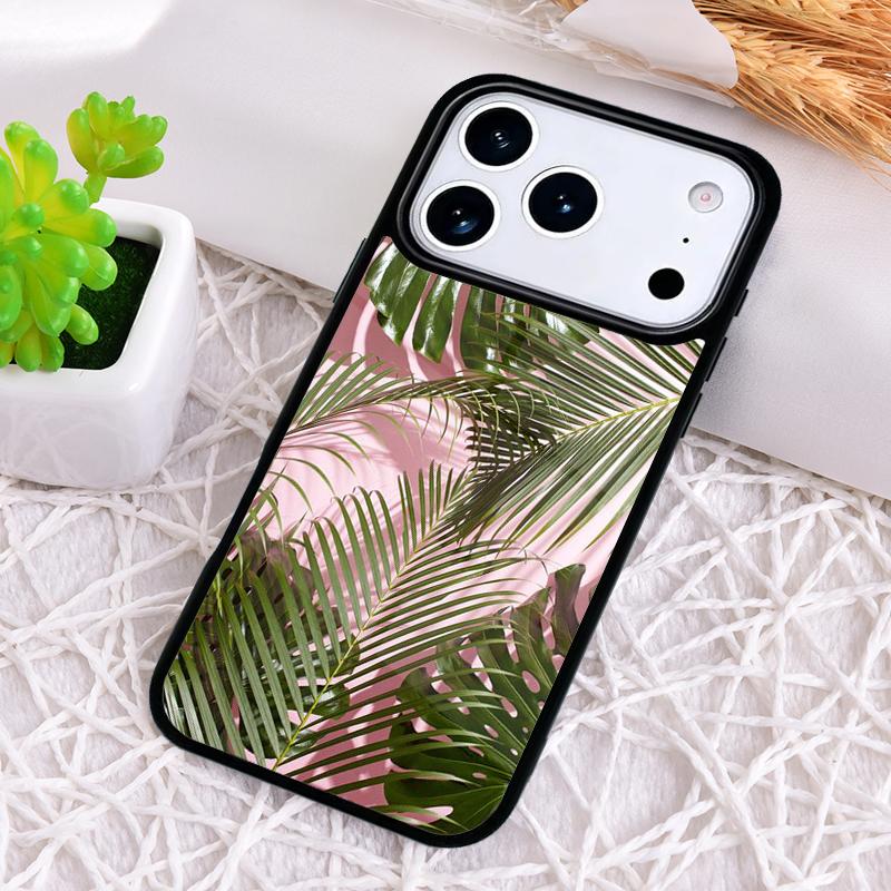 Green Monstera Leaf soft Phone Case for iPhone 17 Air 16 15 11 12 14 13 Pro Max Shockproof Cover