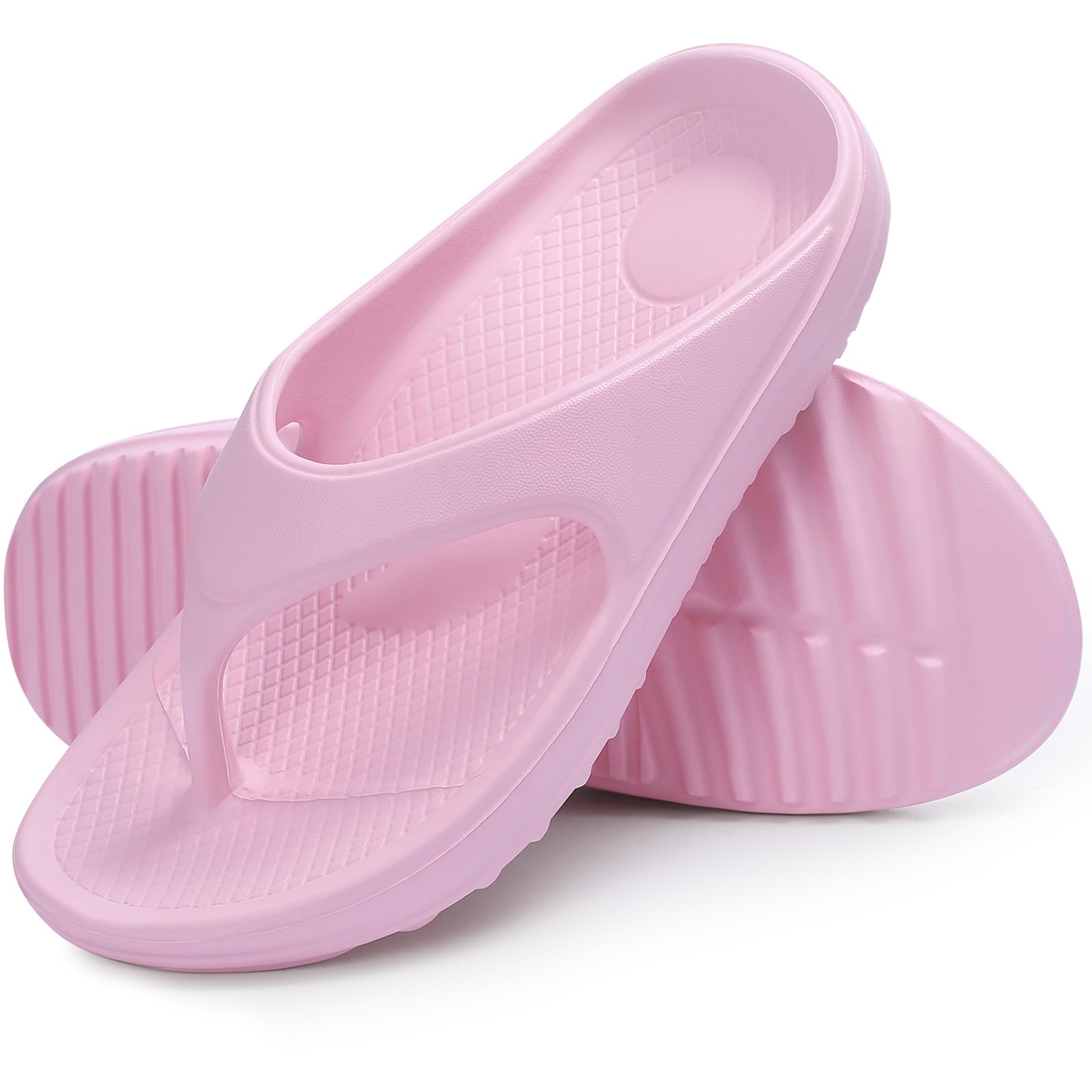 

Fashion LItfun Classic Fashion Shower Slippers EVA Sole Comfy House Sandals Outdoor Beach Slippers Women Sandals Women Slim Flip Flops 38 рожевий