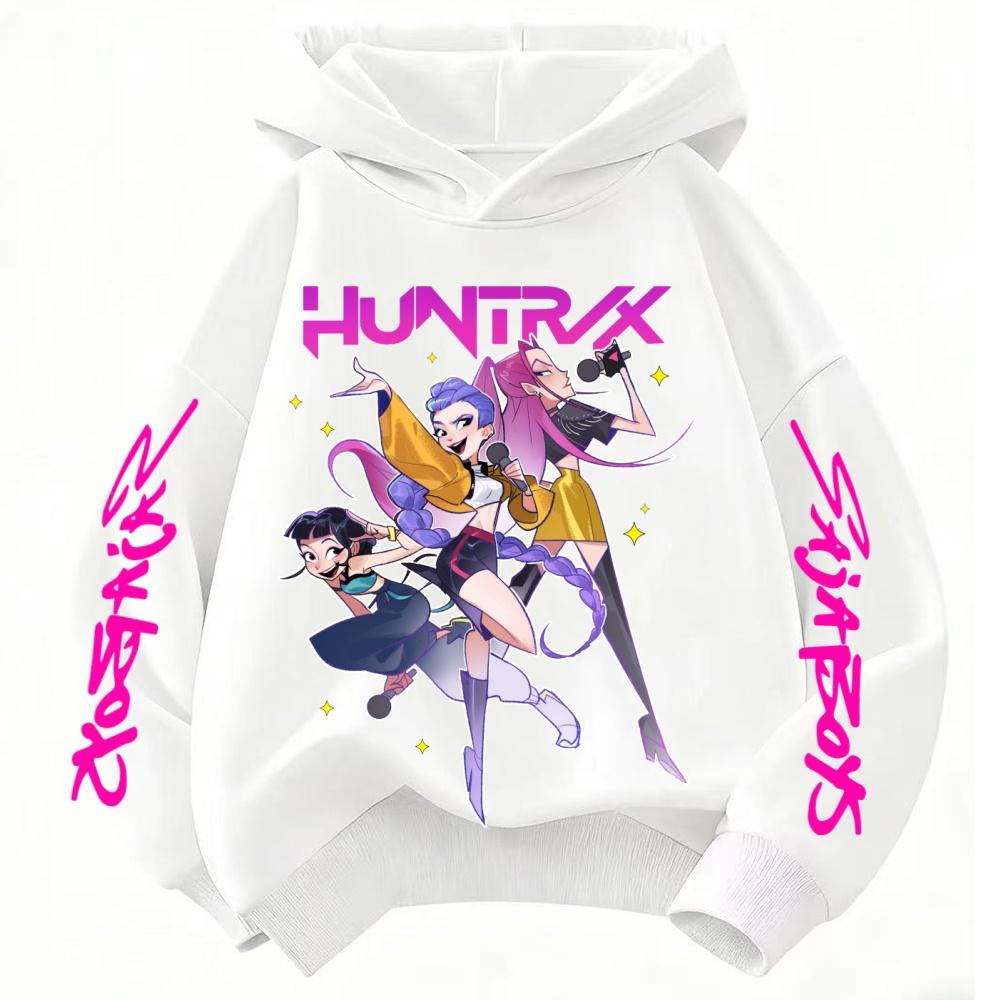 Kids Anime Demon Slayer Print Hoodie Boys Girls Casual Tshirt 100-160cm Childrens Cartoon Clothes