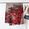 Dunhuang Oil Painting Autumn and Winter Thickened Scarf Travel Outside Shawl Windproof and Cold Jacquard High-end Scarf Shawl Neck Protection