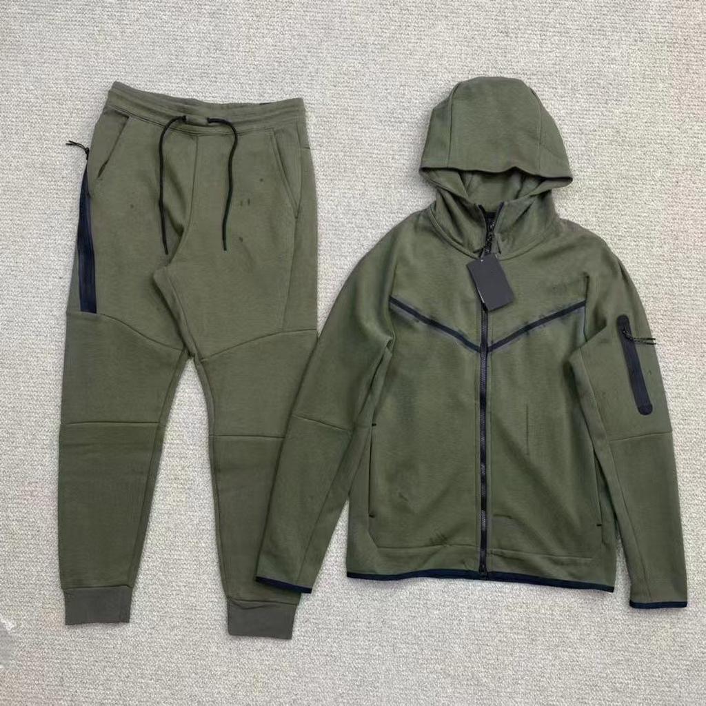 Tuta sportiva casual da uomo 2024 con cappuccio e zip laterale