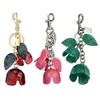 Keychain Pendant Resin Rose Bud Design Key Chain with Lobster Clasp Bag Charm Backpack Pendant Accessory