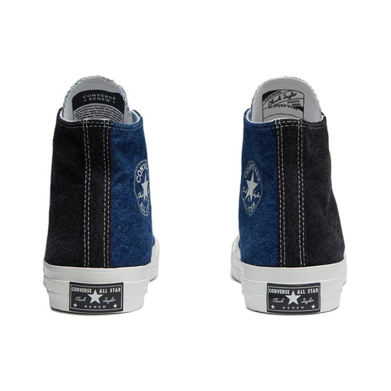 Converse 1970s Renew Denim Chuck Eco-Friendly Series Casual High-Top Sneakers Unisex Denim Blue