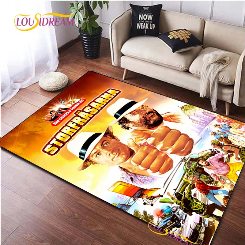 

Bud Spencer & Terence Hill Carpet for Living Room Bedroom Rug Kitchen Door Kids Unslip Floor Mats photography props Alfombra Rug 40x60cm
