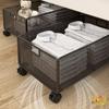 Flat Large Underbed Storage Box with Wheels - Drawer-Type Organizer for Clothes