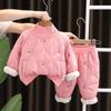 Winter Baby Girls Clothing Sets Keep Warm Thicken Coat Pants Girls Suits Birthday Gifts Children's Clothing