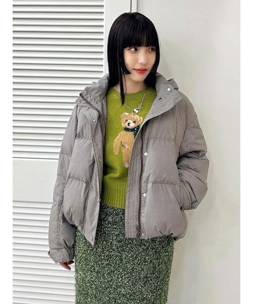 Lily Brown Lily Bear Knitted Scarf Pullover LWNT245066 Green Women's
