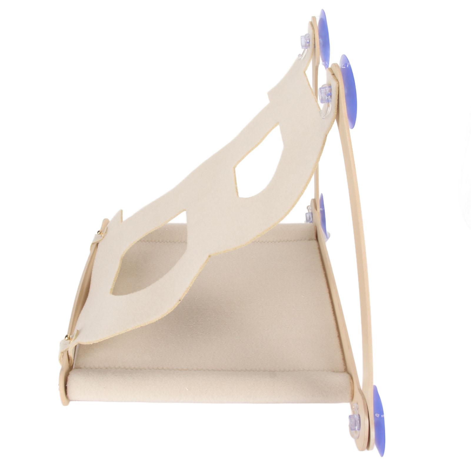 Wooden Cat Window Perch Cat Window Hammock Bed Detachable Soft Pet Bed for Cats Pets