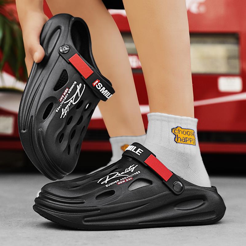 EVA Men's Clogs Shoes Lightweight Clog Men Beach Sandals with Men Clogs Mules Home Garden Outdoor Male Beach Flat Slippers Size 40-45