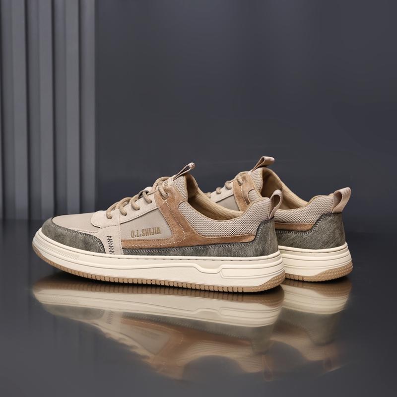 Fashion Golden Sapling Korean Style Men's Vulcanize Shoes Fashion Mixed Colors Male Flats Outdoor Round Toe Man Leisure Sneakers Male