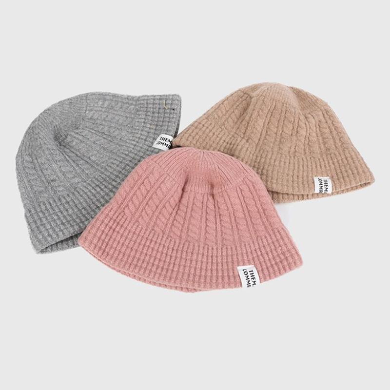 Hat Women'S Versatile Warm Ear Protection Big Head Knitted Hat Yarn Hat
